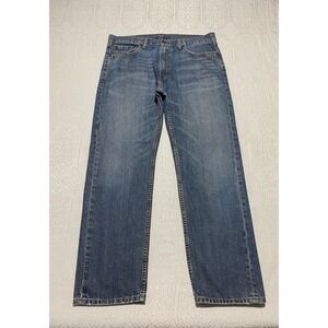 Levi's 505 Regular Fit Jeans Men's‎ 36×30 Blue Denim Classic Casual Whiskers